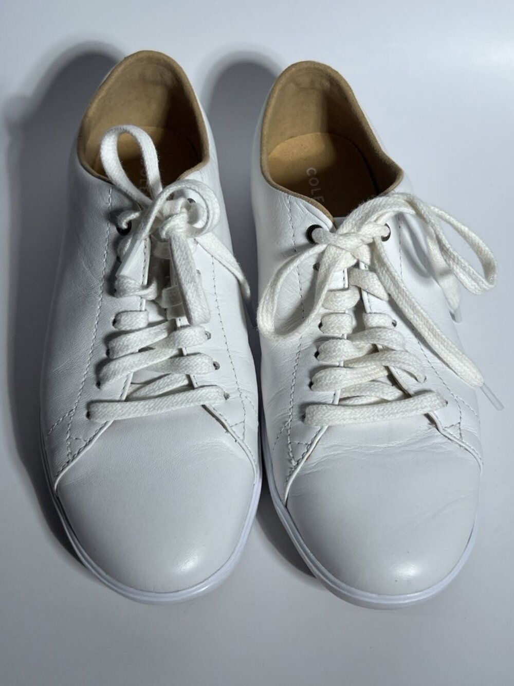 Cole Haan Grand Crosscourt White Leather Sneakers Women’s Size 7B